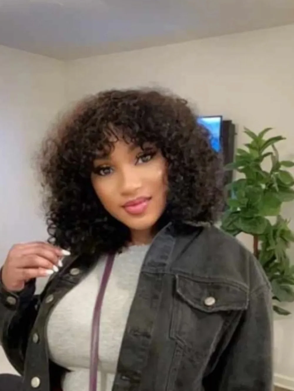 SA Curls Human Hair Wig with Bangs